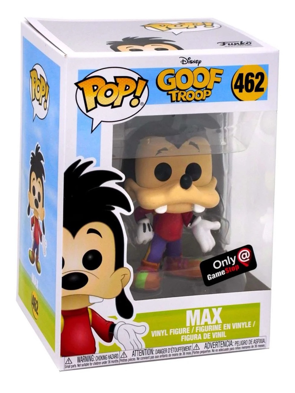 NIB Funko Pop! 462 Disney Goof Troop Max Vinyl Figure GameStop Exclusive 2018